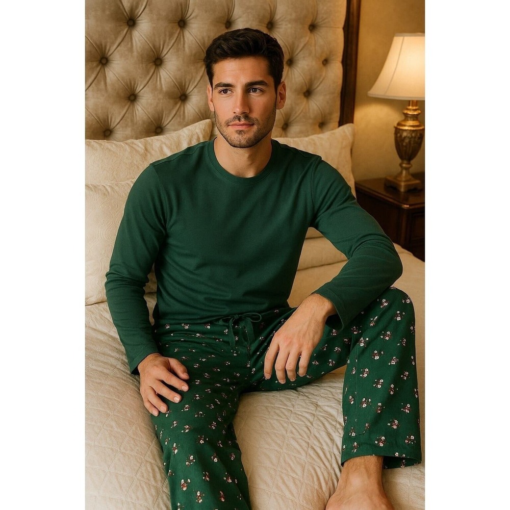 Polo Ralph‎ Lauren Criquet Bear Print Lounge Pants Cotton Pajama Bottoms Medium